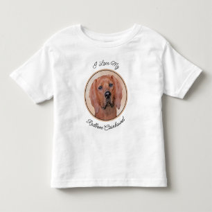 Camiseta Infantil Redbone Coonhound Painting - Arte De Cachorro Orig