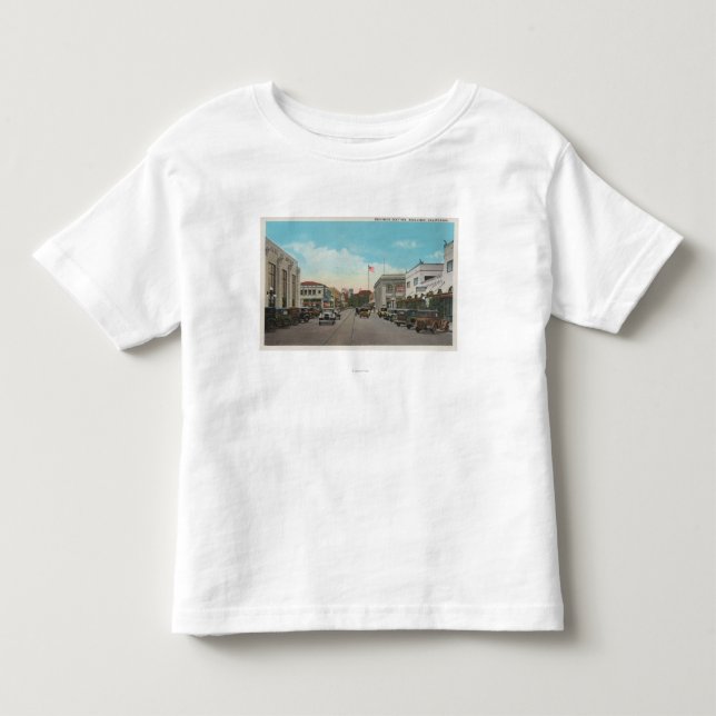 Camiseta Infantil Redlands, CA - o centro de cidade do distrito (Frente)