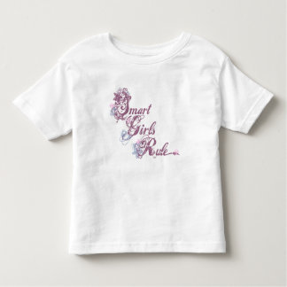 Camiseta Infantil Regra de Raparigas Inteligentes roxa