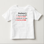 Camiseta Infantil Regras de um t-shirt do portador de anel<br><div class="desc">T-shirt bonito para o portador de anel.  Ideia fantástica do presente para o bujão da mostra!</div>