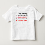 Camiseta Infantil Regras de um t-shirt do portador de anel<br><div class="desc">T-shirt bonito para o portador de anel.  Ideia fantástica do presente para o bujão da mostra!</div>