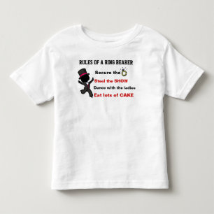 Camiseta Infantil Regras de um T-Shirt do Portador de Anel