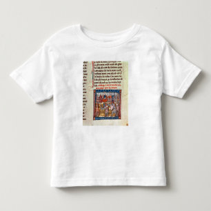 Camiseta Infantil Rei Arthur e Guinevere que olham a