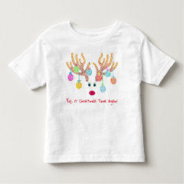 Camiseta Infantil Reindeer e Ornaments Toddler T-shirt