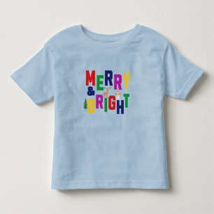 Camiseta Infantil Reindeer feliz e pinheiro brilhante Snowman