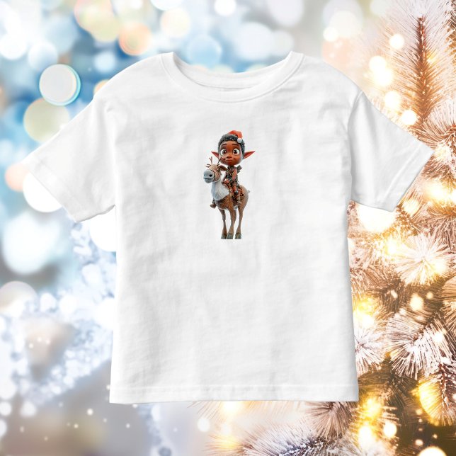 Camiseta Infantil Reindeer Rider Christmas Elf Toddler's Tee (Criador carregado)