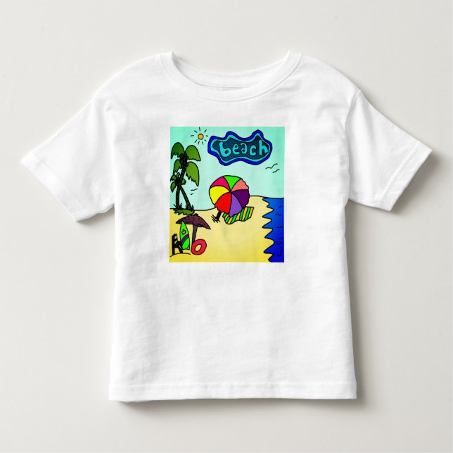 Camiseta Infantil relaxamento das férias na praia (Frente)