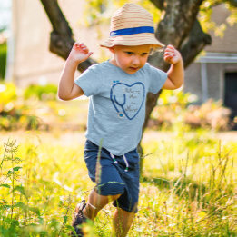 Camiseta Infantil Relaxe Minha Mãe É Uma Enfermeira Estetoscópio Amo