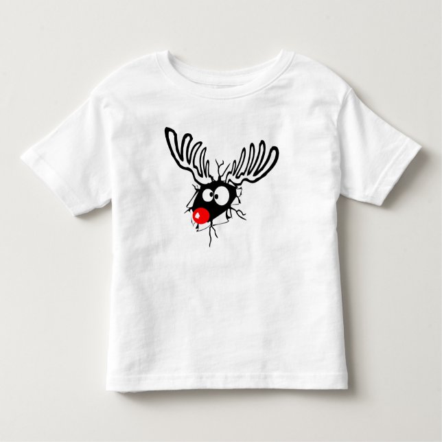 Camiseta Infantil Rena Vermelha Louca (Frente)