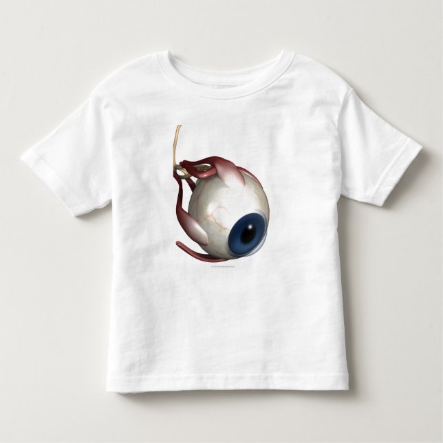 Camiseta Infantil Rendição realística dos músculos do olho (Frente)