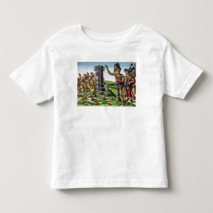 Camiseta Infantil Rene Goulaine de Laudonniere e chefe Athore