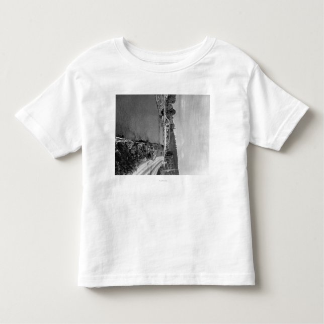 Camiseta Infantil Renton, opinião de WA da fotografia do rio do (Frente)