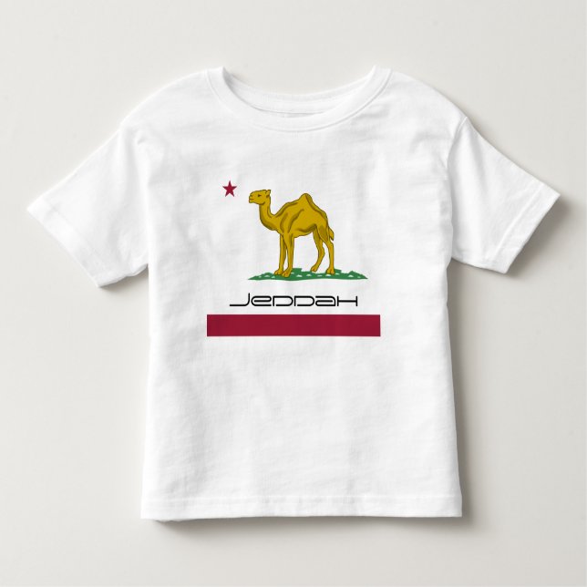 Camiseta Infantil República de Jeddah não Califórnia (Frente)