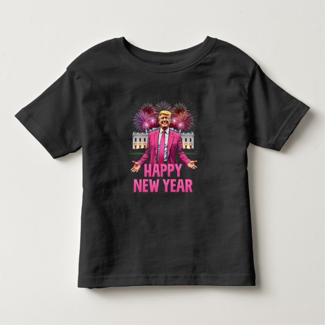 Camiseta Infantil Resolução 2025 da Eve do feliz ano novo (Frente)
