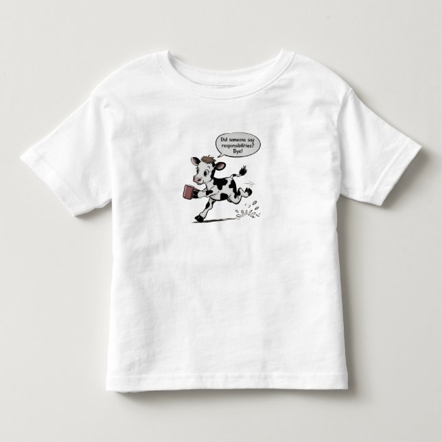 Camiseta Infantil Responsabilidade Vaca Fofa (Frente)