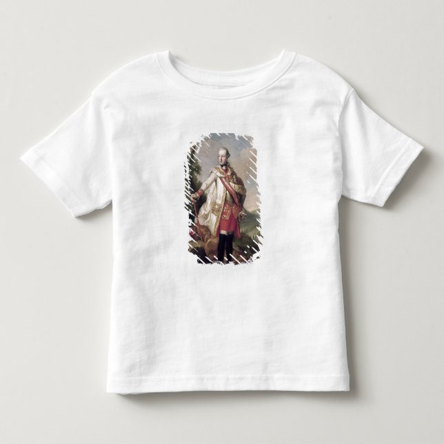 Camiseta Infantil Retrato completo do comprimento de Joseph II (Frente)