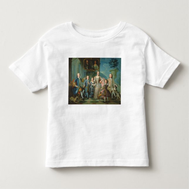 Camiseta Infantil Retrato da família do duque de Valentinois (Frente)