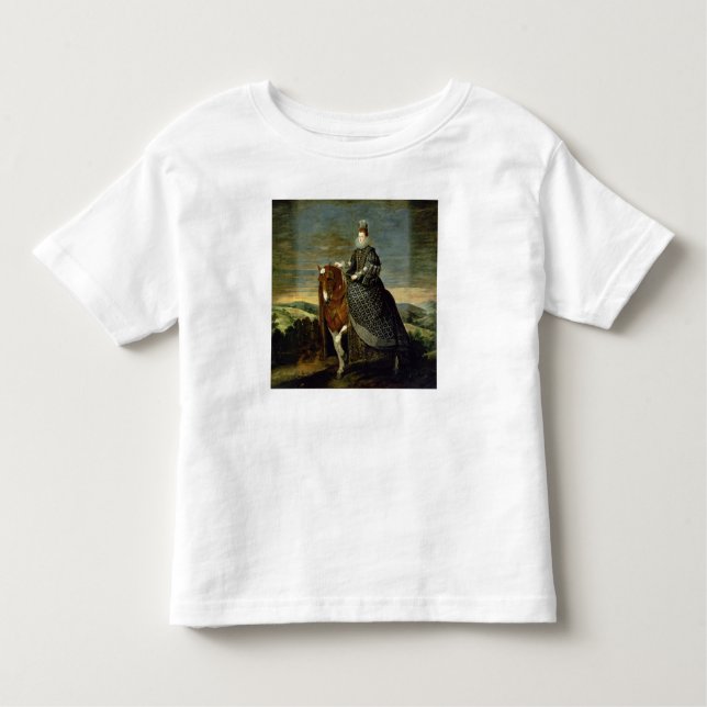 Camiseta Infantil Retrato da rainha Margaret de Áustria 1629-35 (Frente)