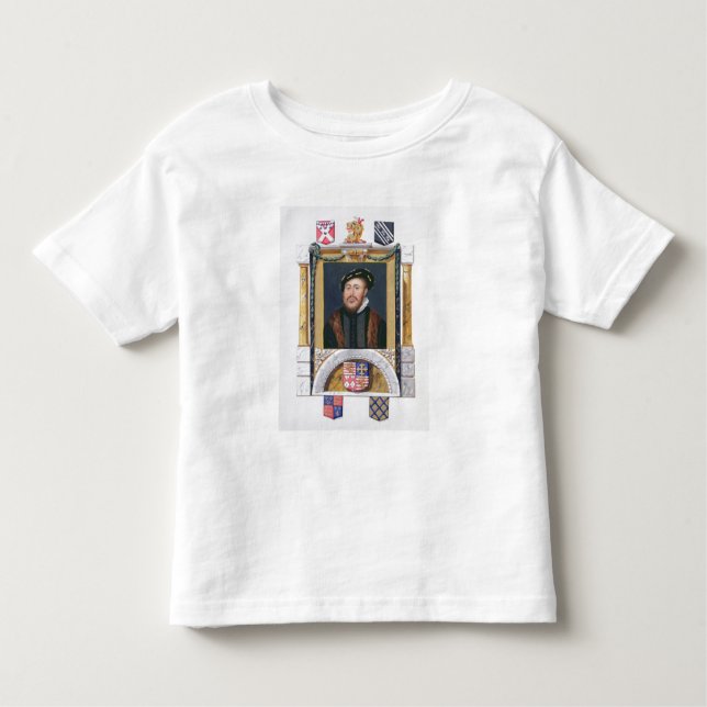 Camiseta Infantil Retrato de 1488-1545) duques de Charles Brandon (Frente)