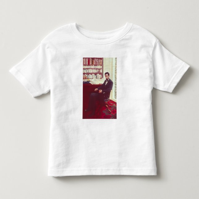 Camiseta Infantil Retrato de Abraham Lincoln (Frente)