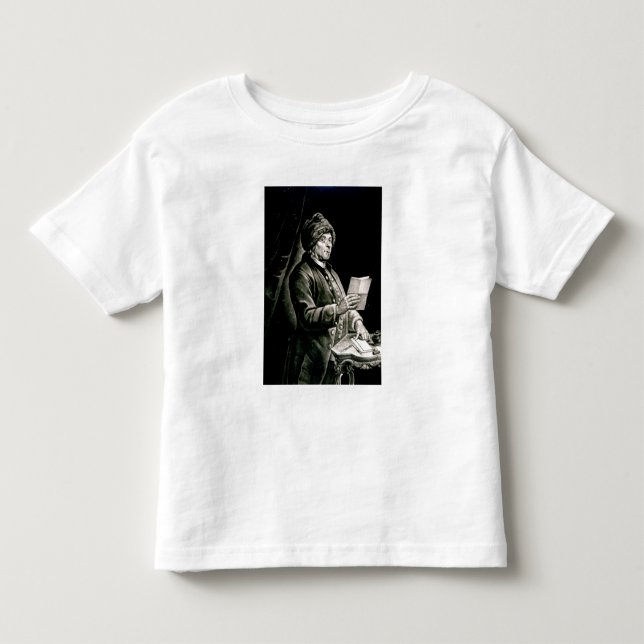 Camiseta Infantil Retrato de Benjamin Franklin, 1777 (Frente)