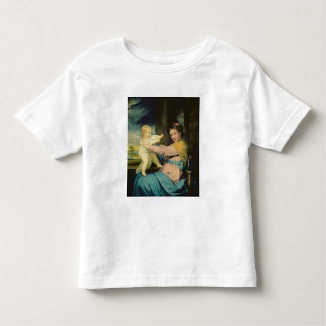 Camiseta Infantil Retrato de Caroline, duquesa de Marlborough com (Frente)