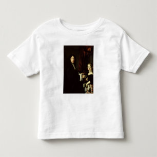 Camiseta Infantil Retrato de Charles Couperin e filha