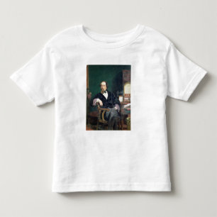 Camiseta Infantil Retrato de Charles Dickens (óleo em canvas)