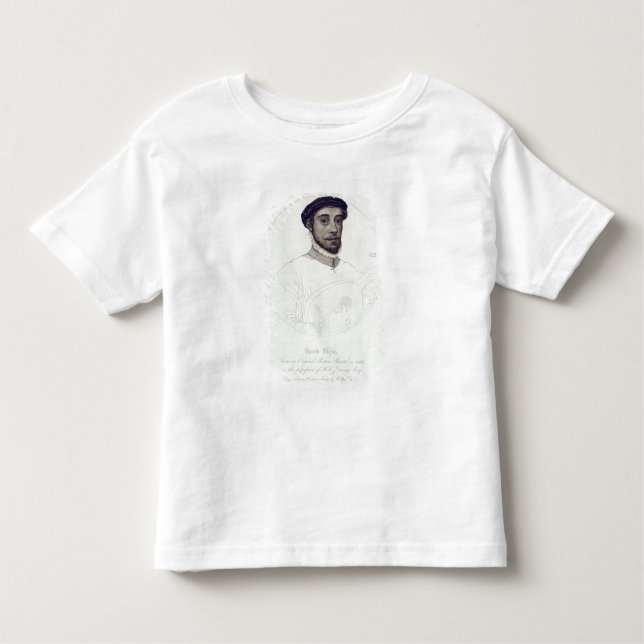 Camiseta Infantil Retrato de David Rizio, um original pintado (Frente)