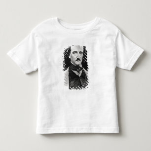 Camiseta Infantil Retrato de Edgar Allan Poe