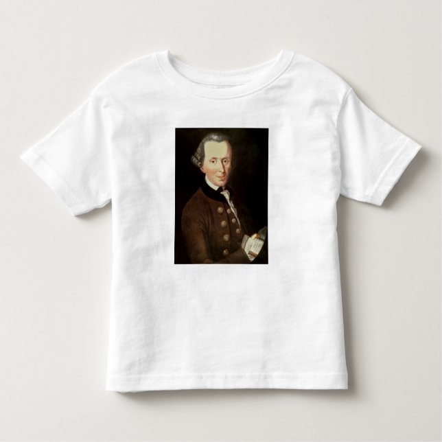 Camiseta Infantil Retrato de Emmanuel Kant (Frente)