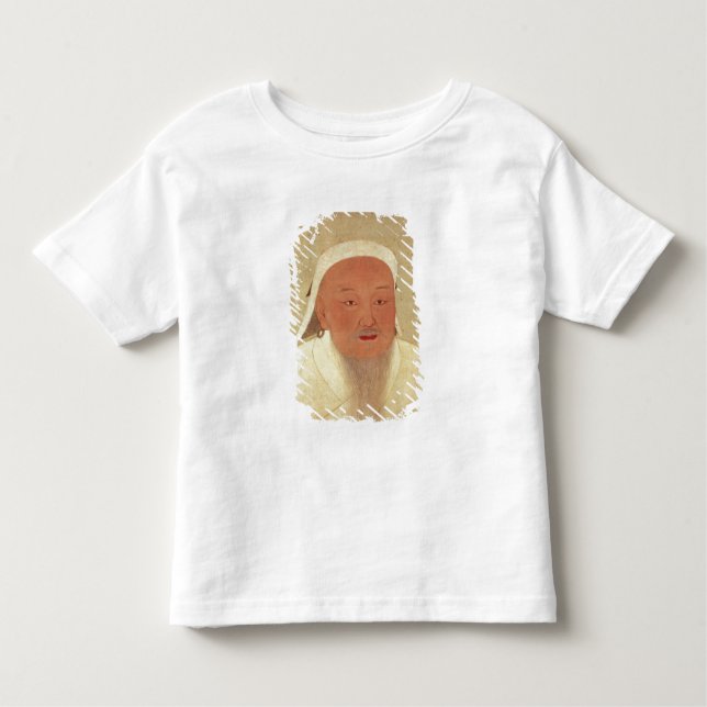 Camiseta Infantil Retrato de Genghis Khan , Mongol Khan (Frente)