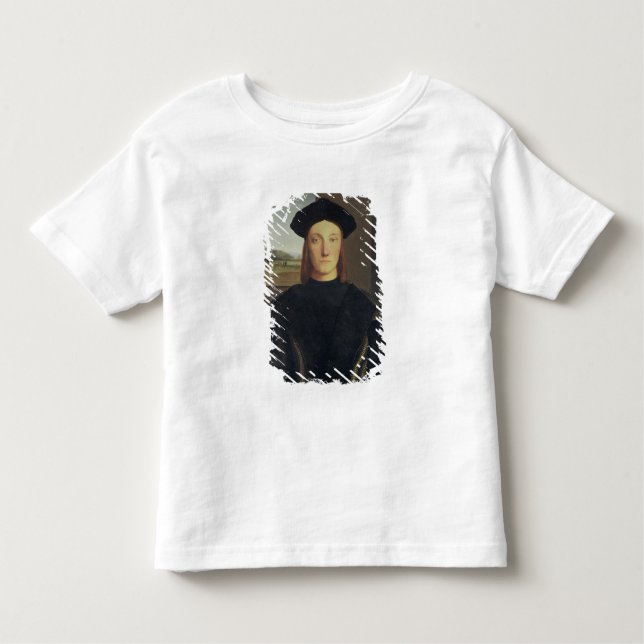Camiseta Infantil Retrato de Guidobaldo da Montefeltro, duque de Urb (Frente)
