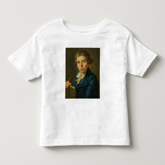 Camiseta Infantil Retrato de Jacques-Louis David como uma juventude (Frente)