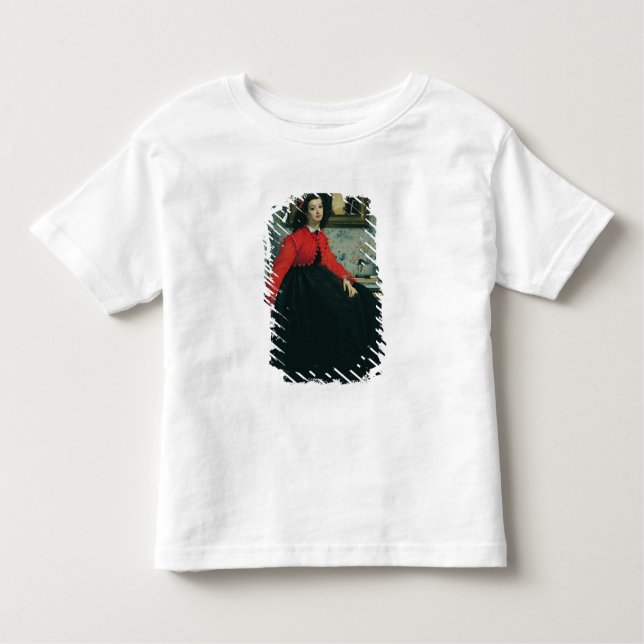 Camiseta Infantil Retrato de James Tissot | do Mlle. L.L. 1864 (Frente)
