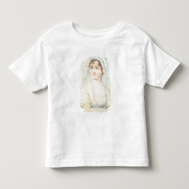 Camiseta Infantil Retrato de Jane Austen (Frente)