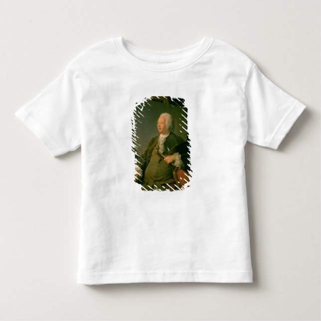 Camiseta Infantil Retrato de Jean-Baptiste Oudry (1686-1755) c.1753 (Frente)
