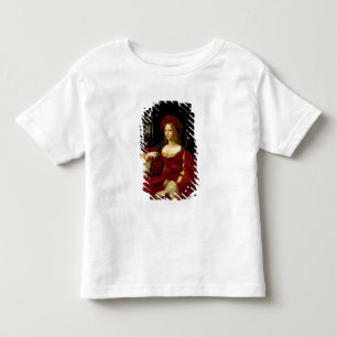 Camiseta Infantil Retrato de Jeanne da esposa de Aragon (c.1500-77)