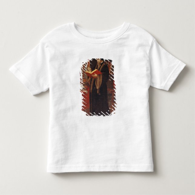 Camiseta Infantil Retrato de João Calvino (Frente)