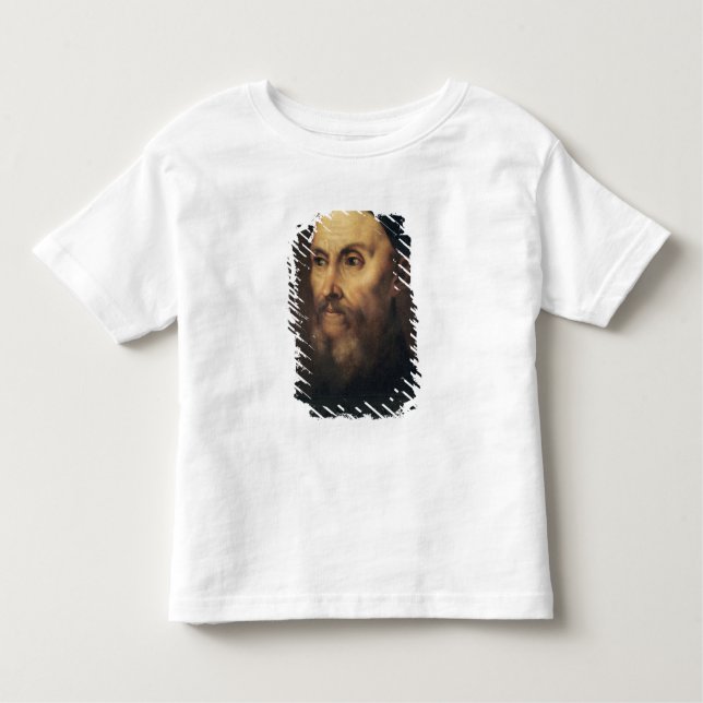 Camiseta Infantil Retrato de João Calvino (Frente)