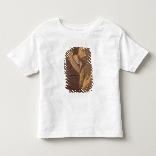 Camiseta Infantil Retrato de João Calvino (Frente)