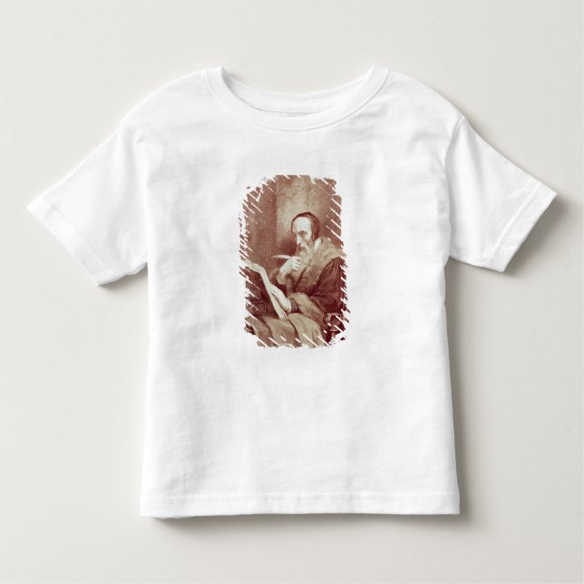 Camiseta Infantil Retrato de João Calvino (1509-1564) (gravura) (Frente)