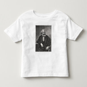 Camiseta Infantil Retrato de Karl Marx 1857