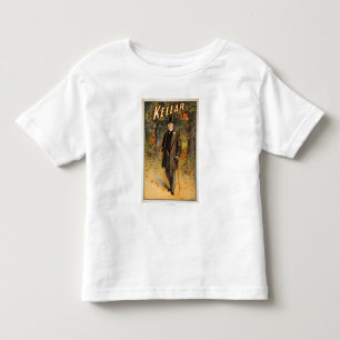 Camiseta Infantil Retrato de Kellar com o poster do promocional dos