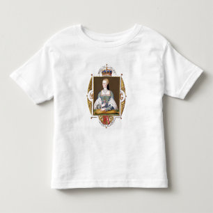 Camiseta Infantil Retrato de Mary de 1515-60) rainhas da guisa (de