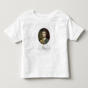 Camiseta Infantil Retrato de Pepin, chamado "Le Bref", rei do franco