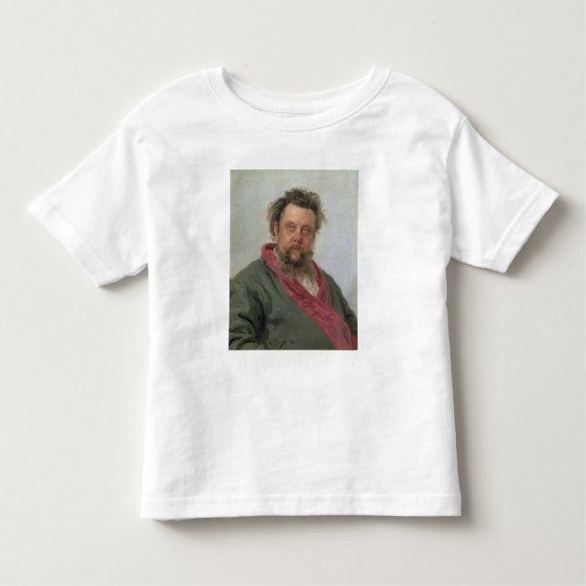 Camiseta Infantil Retrato de Petrovich modesto Moussorgsky 1881 (Frente)