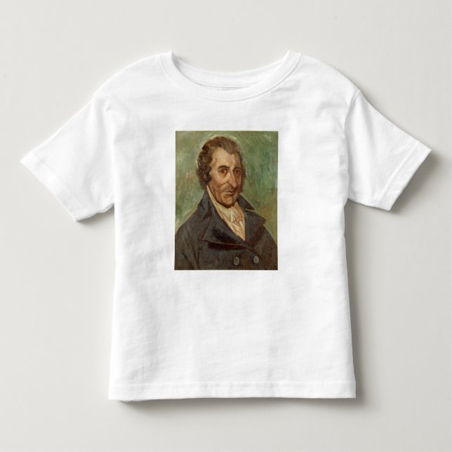 Camiseta Infantil Retrato de Thomas Paine (Frente)