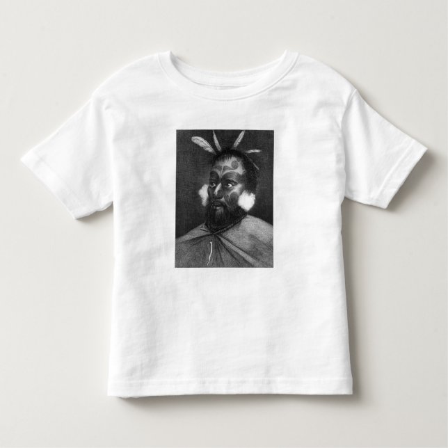 Camiseta Infantil Retrato de um Homem da Nova Zelândia (Frente)