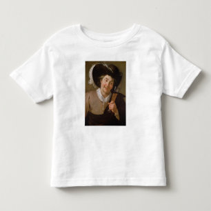 Camiseta Infantil Retrato de um homem que guardara um vidro de vinho